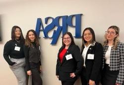 The ’23-24 SCM Bateman team (left to right): Gina-Marie Zoccoli, Diana Ochoa-Perez, Kaylee Seitz, Gabriella Castillo and Rianna Cafaro.